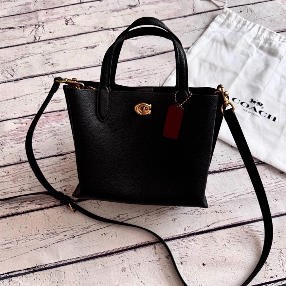 Coach Black Leather Willow Bag